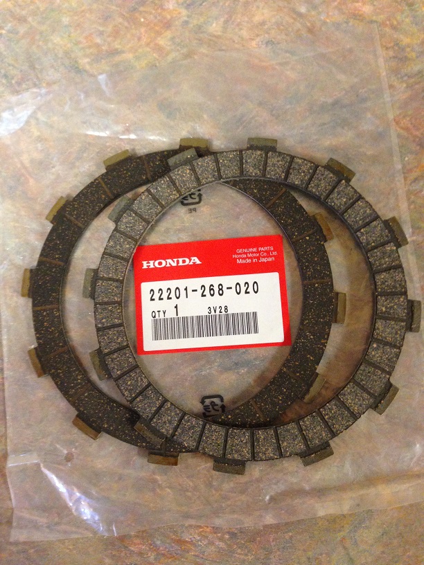 HONDA issued both of these as 22201-268-.020. The first issue has 1/2&amp;quot; wide by 7/8&amp;quot; long the other is 1/2&amp;quot; wide by 1/2' long. Both have aluminum cores, black neoprene/cork and the second has a thinner core bya couple of THO.